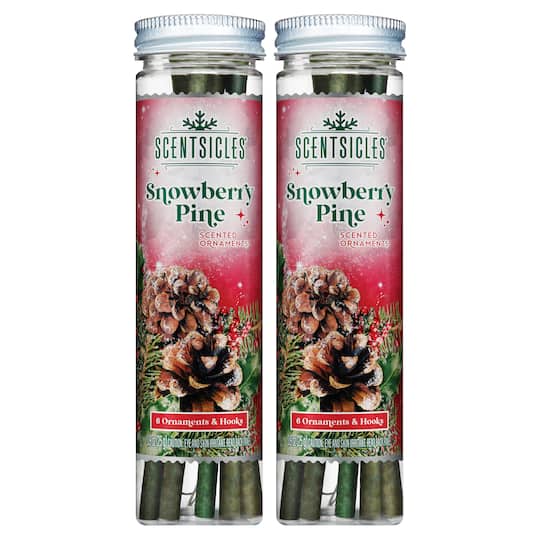 Scentsicles® 2 Pack Snowberry Pine 6 Piece Scented Ornament Sticks